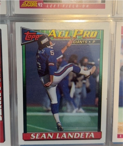 1991 Topps All Pro #30 Sean Landeta — front