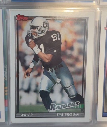 1991 Topps #85 Tim Brown — front