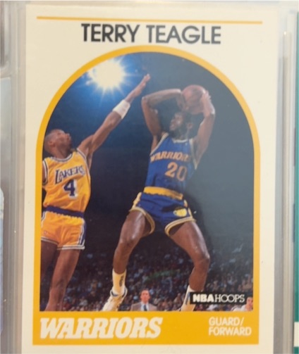 1989-90 NBA Hoops #196 Terry Teagle Golden State Warriors — front