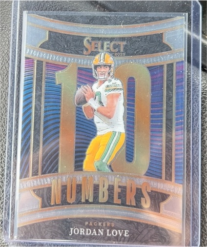 2025 Panini Select #7 Jordan Love Numbers — front