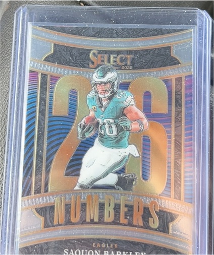 2025 Panini Select #17 Saquon Barkley Numbers Insert — front