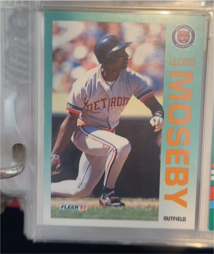 1992 Fleer #142 Lloyd Moseby — front