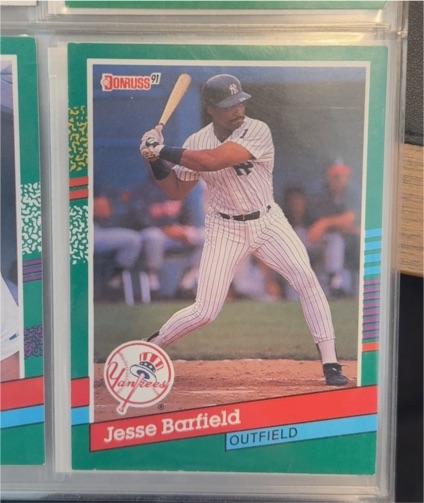1991 Donruss #498 Jesse Barfield — front