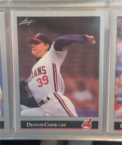 1992 Leaf #503 Dennis Cook — front