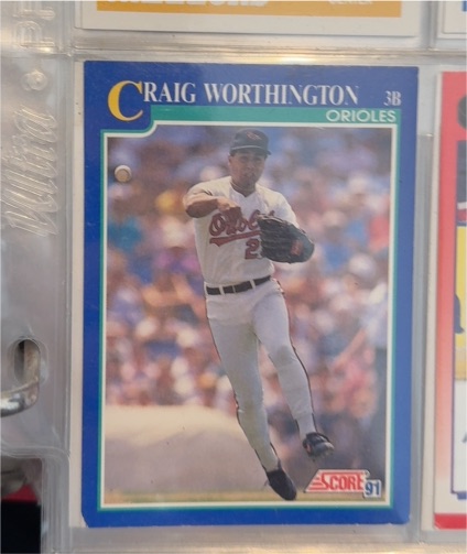 1991 Score #503 Craig Worthington — front
