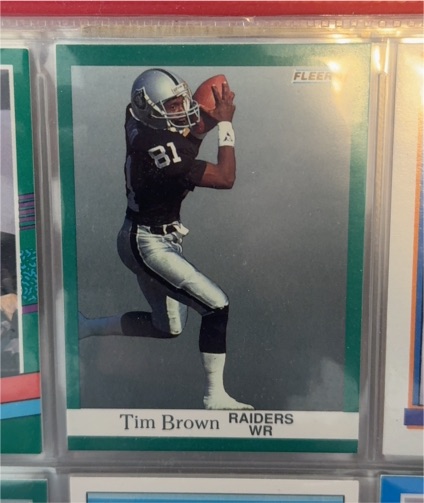 1991 Fleer #104 Tim Brown — front