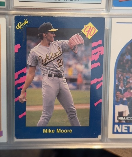 1990 Classic Blue #104 Mike Moore — front