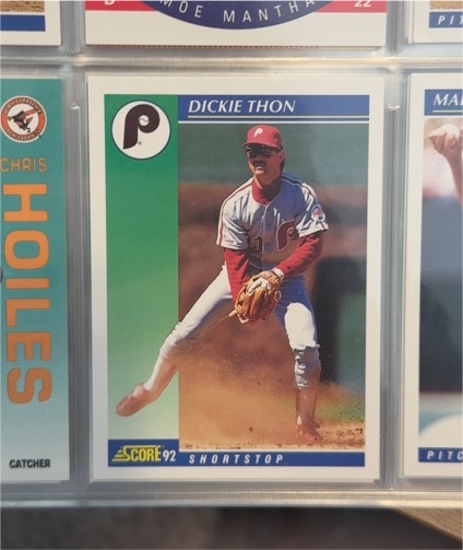 1992 Score #24 Dickie Thon — front