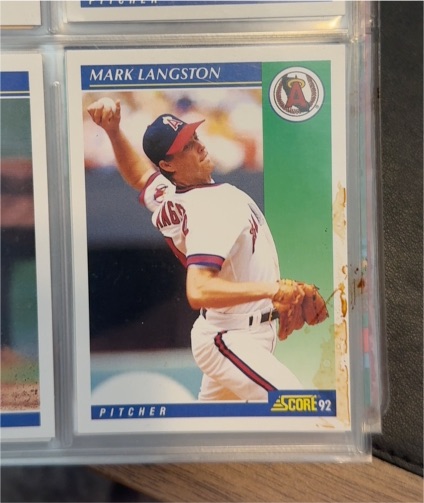 1992 Score #12 Mark Langston — front