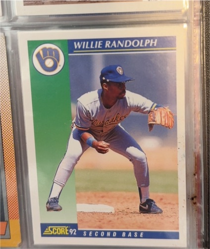 1992 Score #30 Willie Randolph — front