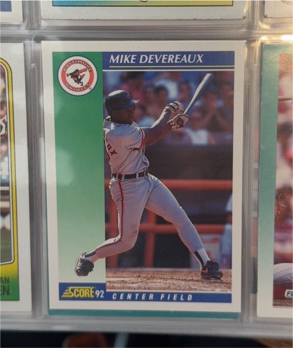 1992 Score #36 Mike Devereaux — front