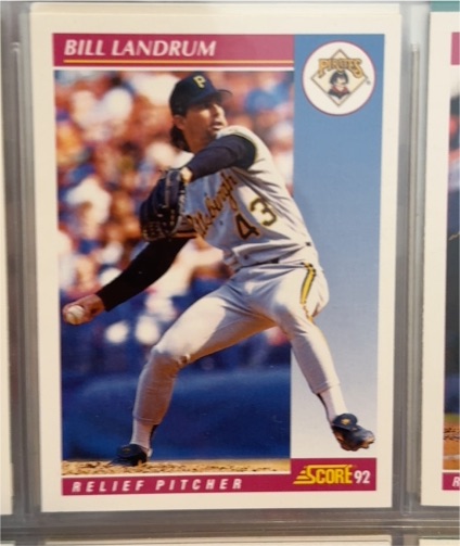1992 Score #196 Bill Landrum — front