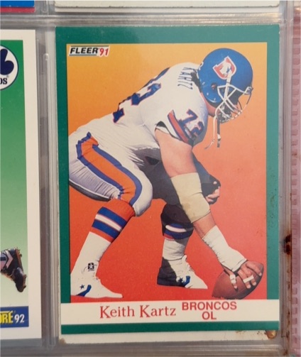 1991 Fleer #49 Keith Kartz Denver Broncos — front