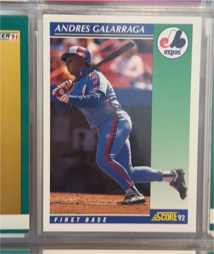 1992 Score #35 Andres Galarraga — front