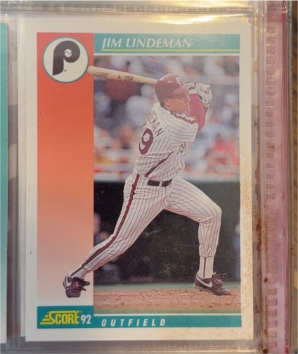 1992 Score #321 Jim Lindeman — front