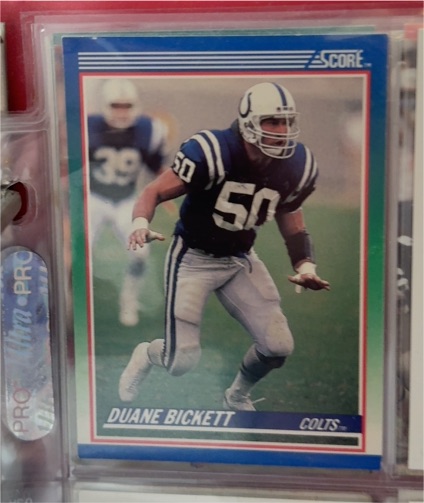 1990 Score #23 Duane Bickett — front