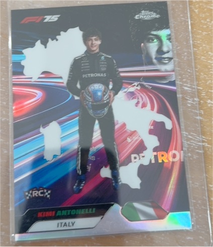 2025 Topps Chrome F1 #NN-4 Kimi Antonelli Neon Nations Rookie — front