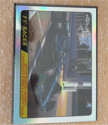 2022 Topps Chrome Formula 1 Racer Aston Martin Aramco Cognizant Formula One Team #T68-AMR22 — front