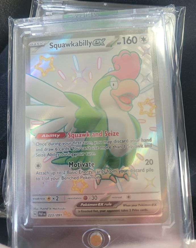 2024 Pokemon TCG Paldean Fates #223 Squawkabilly ex — front
