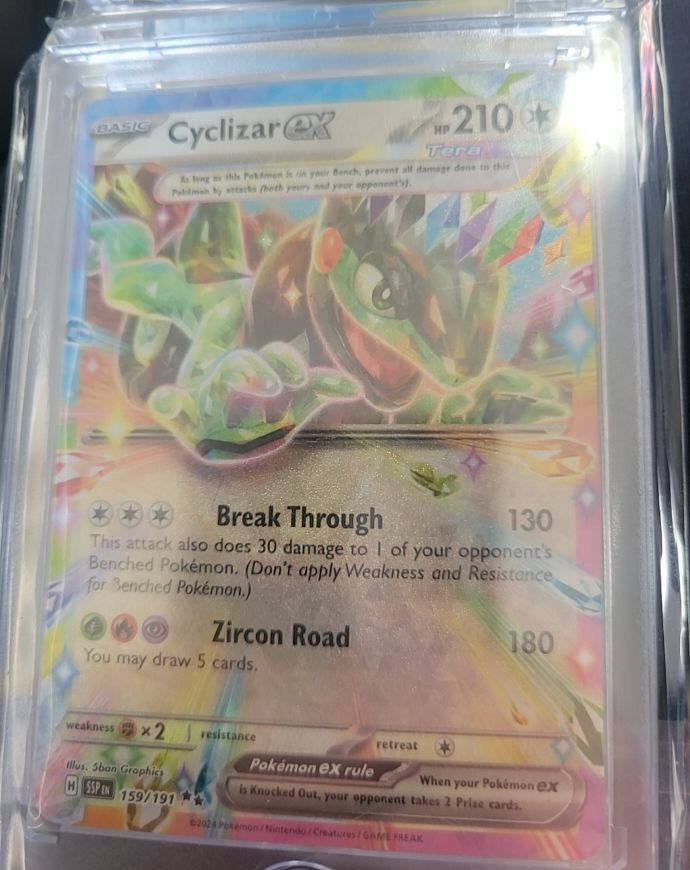 2024 Pokémon SV08: Surging Sparks #159 Cyclizar ex — front