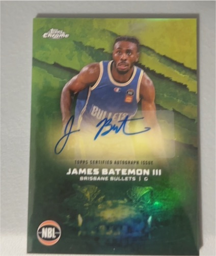 2024-25 Topps Chrome NBL #A-JB James Batemon III Auto SP — front