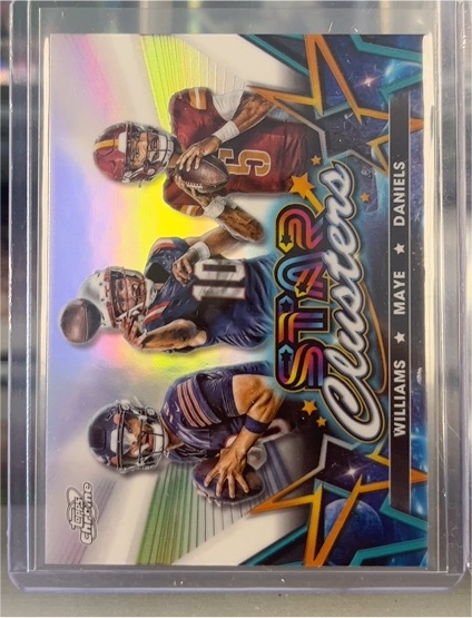 2024 Topps Chrome Cosmic Star Clusters #SCL-1 Caleb Williams Drake Maye Jayden Daniels — front