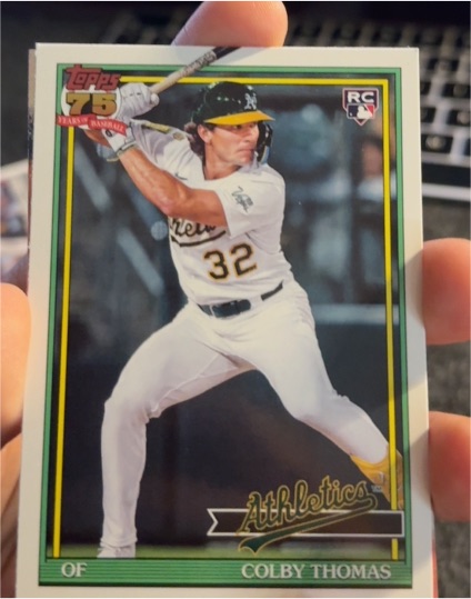 2026 Topps Series 1 1991 #T91-6 Colby Thomas — front