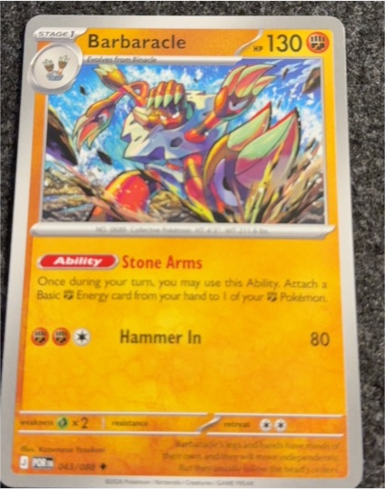 2023 Pokémon TCG Perfect Order #043 Barbaracle — front