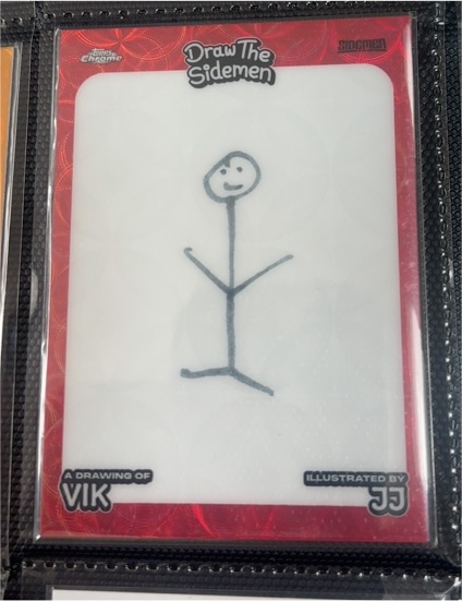 2023 Topps Chrome Draw The Sidemen A Drawing of Vik Illustrated by JJ — front