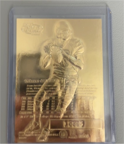 2000 Fleer Ultra 23KT Gold Tom Brady Rookie — front