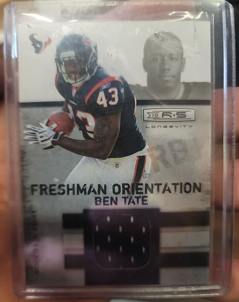 2010 Panini Rookies & Stars Longevity #31 Ben Tate Freshman Orientation Jersey — front