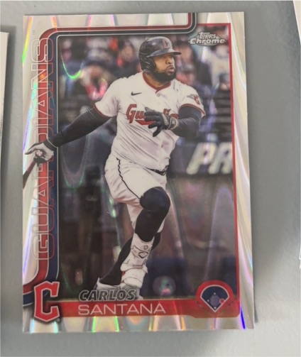 2025 Topps Chrome Update #USC11 Carlos Santana — front