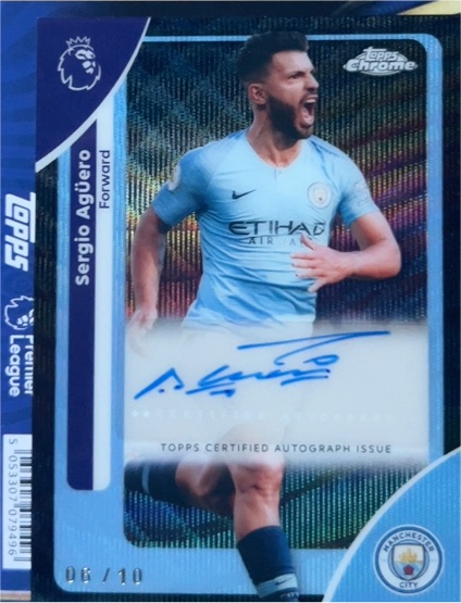 2024 Topps Chrome Premier League Sergio Agüero Autograph — front