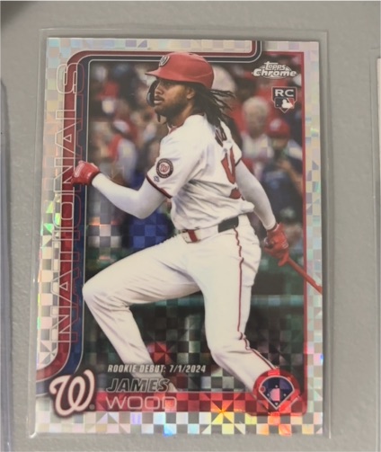 2025 Topps Chrome Update Series #USC95 James Wood Rookie Debut — front