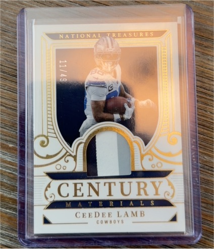 2025 Panini National Treasures Century Materials CeeDee Lamb #CM-CLB — front
