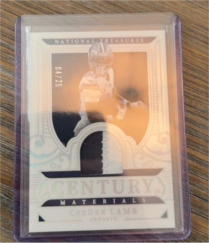 2025 Panini National Treasures Century Materials #Creedee Lamb — front