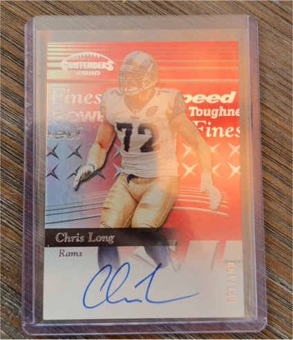 2024 Panini Contenders 1999 Speed Red Chris Long Finesse Gold Auto — front