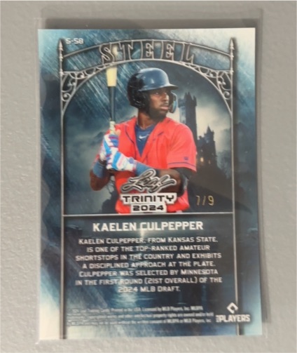 2024 Leaf Trinity Steel #S-58 Kaelen Culpepper — front
