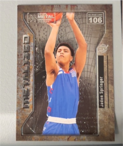 2021 Skybox Metal Universe Champions #106 Jaden Springer Metalized — front