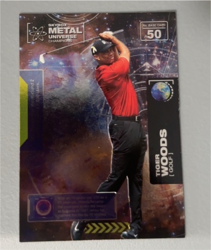 2021 Skybox Metal Universe Champions #50 Tiger Woods — front
