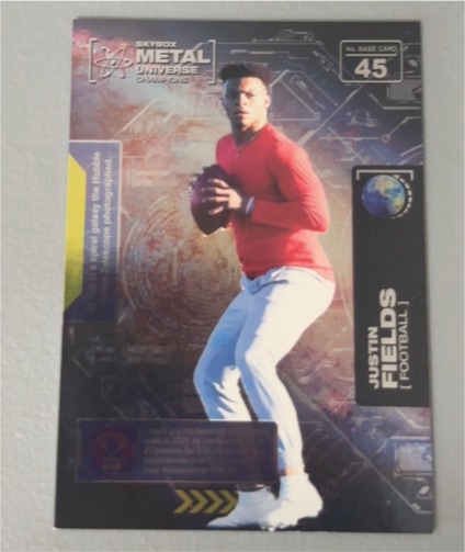 2021 Skybox Metal Universe Champions #45 Justin Fields — front