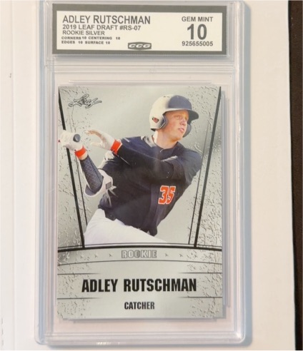 2019 Leaf Draft #RS-07 Adley Rutschman Rookie Silver — front
