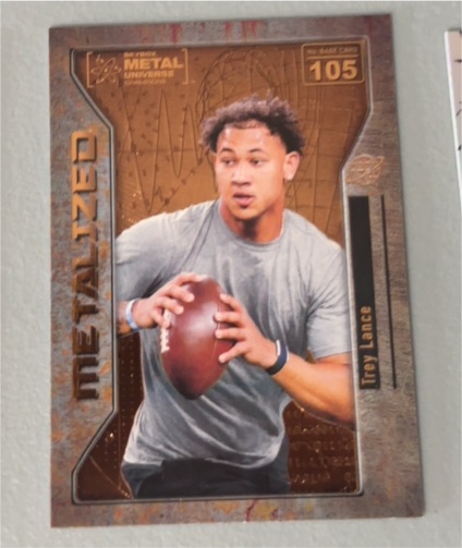 2021 Skybox Metal Universe Champions #105 Trey Lance Metalized — front