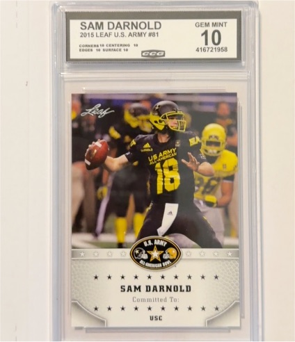 2015 Leaf U.S. Army #81 Sam Darnold — front
