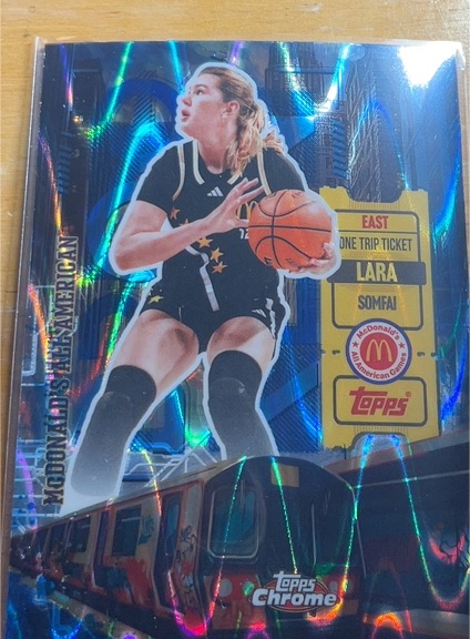 2025 Topps Chrome McDonald's One Trip Ticket #HR-23 Lara Somfai — front