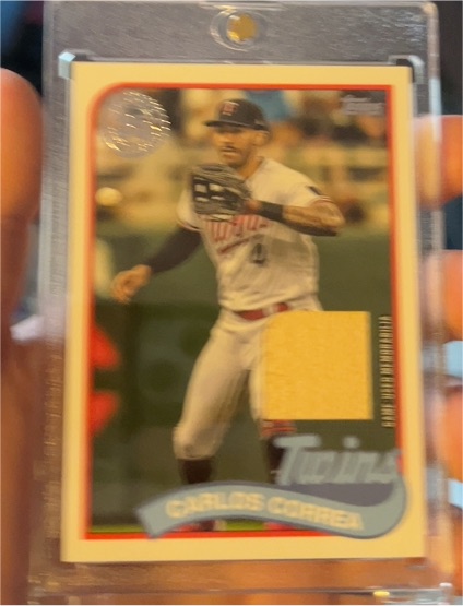 2024 Topps Series 1 1989 Topps Baseball Relics #89BR-CC Carlos Correa — front