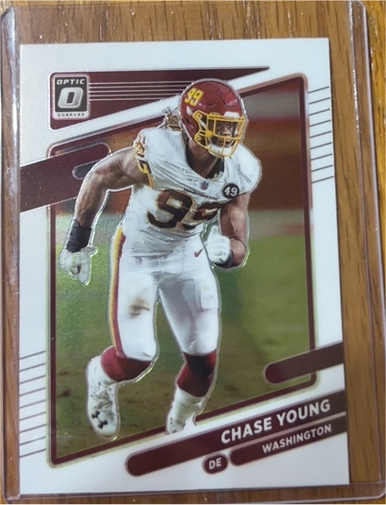 2021 Donruss Optic #5 Chase Young Washington Football Team — front