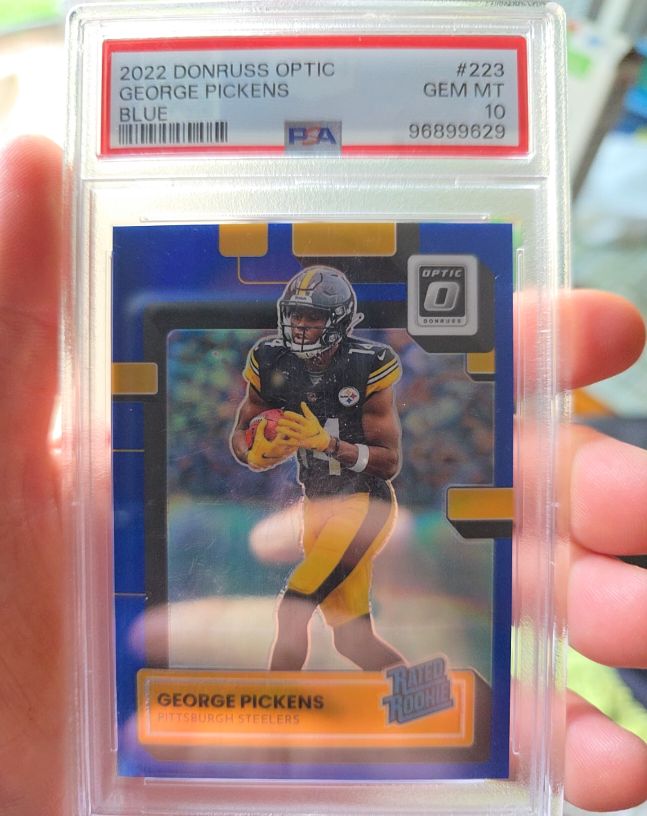2022 Donruss Optic #223 George Pickens Blue — front