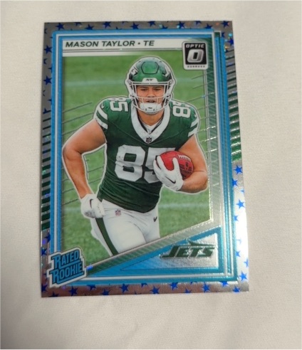 2025 Panini Donruss Optic #274 Mason Taylor Rated Rookie Blue Stars — front