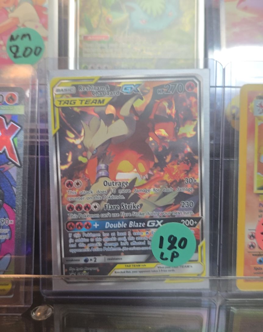 2019 Pokémon SM201 Reshiram & Charizard GX — front